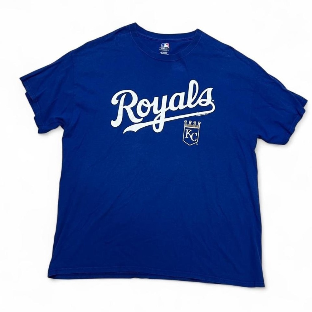 Kansas City Royals MLB T-Shirt Royal Blue Spellout Size XL Short Sleeve